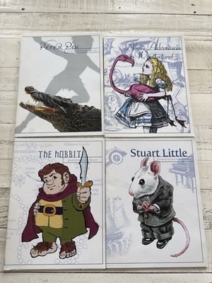 Lot 4 PB Comprehensive Guides Peter Pan Alice Wonderland Hobbit Stuart Little