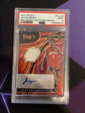 2021 Select Jalen Green Rookie Jersey Auto Red Wave #RJ-JGR