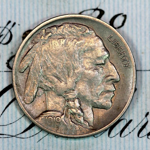 * 1919-D * CHOICE AU+/UNC BUFFALO NICKEL * FROM ORIGINAL COLLECTION