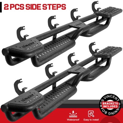 Drop Running Boards FOR 19-26 Silverado/ Sierra 1500 Crew Cab w/ Tri-Raised Step