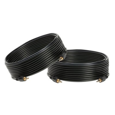 2-Pack -25ft 3.5mm AUX Audio Cable Male/Male Stereo Cord for Car, Phone, Speaker