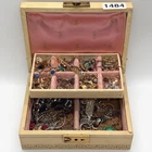 Vintage Estate Jewelry Box Filled With Costume Jewelry Lot
