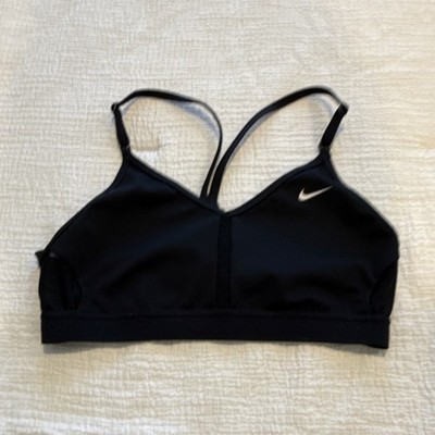 Nike Dri-FIT Women's Racerback Sports Bra Medium Support Wireless Black M