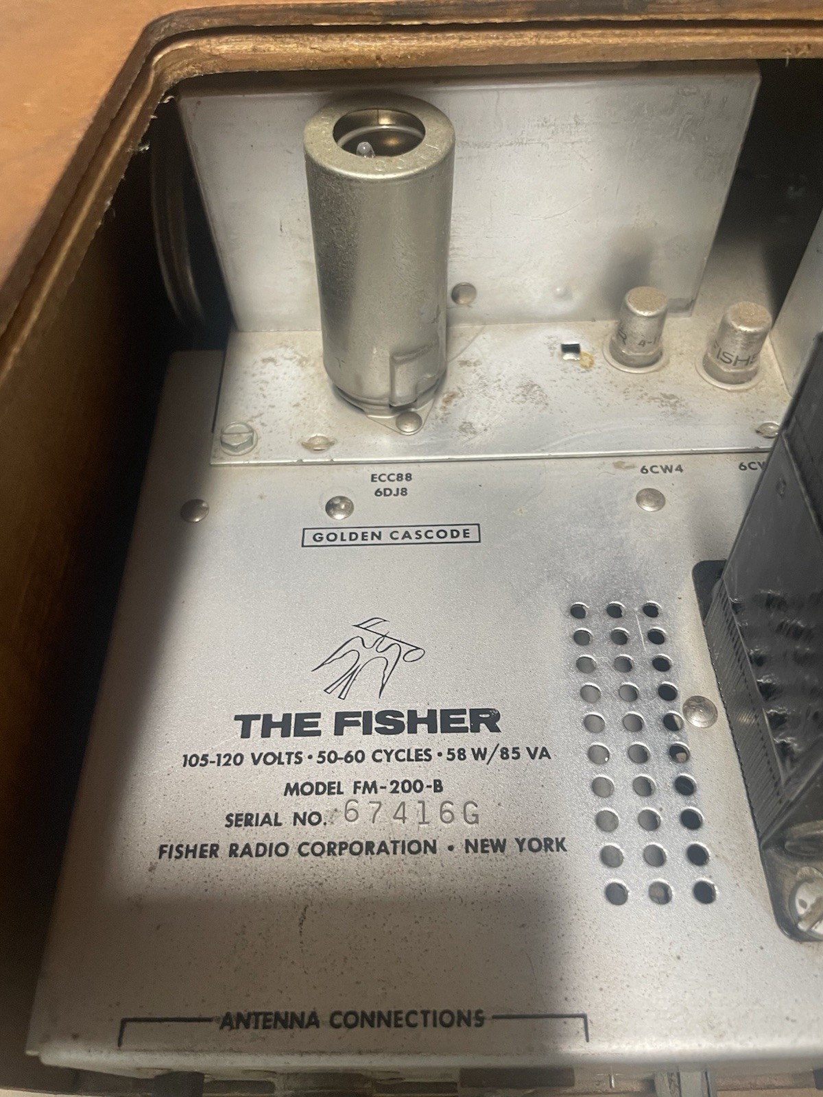 VINTAGE FISHER FM-200-B FM STEREO MULTIPLEX TUNER RECEIVER STEREO 1960's