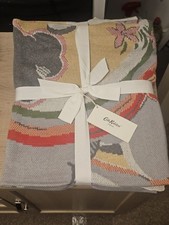 Image of Cath Kidston 1 x SILVER LINING Multi Cotton Soft Throw 125 x 150cm