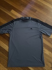 Men  s Adidas Gray Medium Shirt Logo Work Out Gym shirt Athletic Jersey NWOT