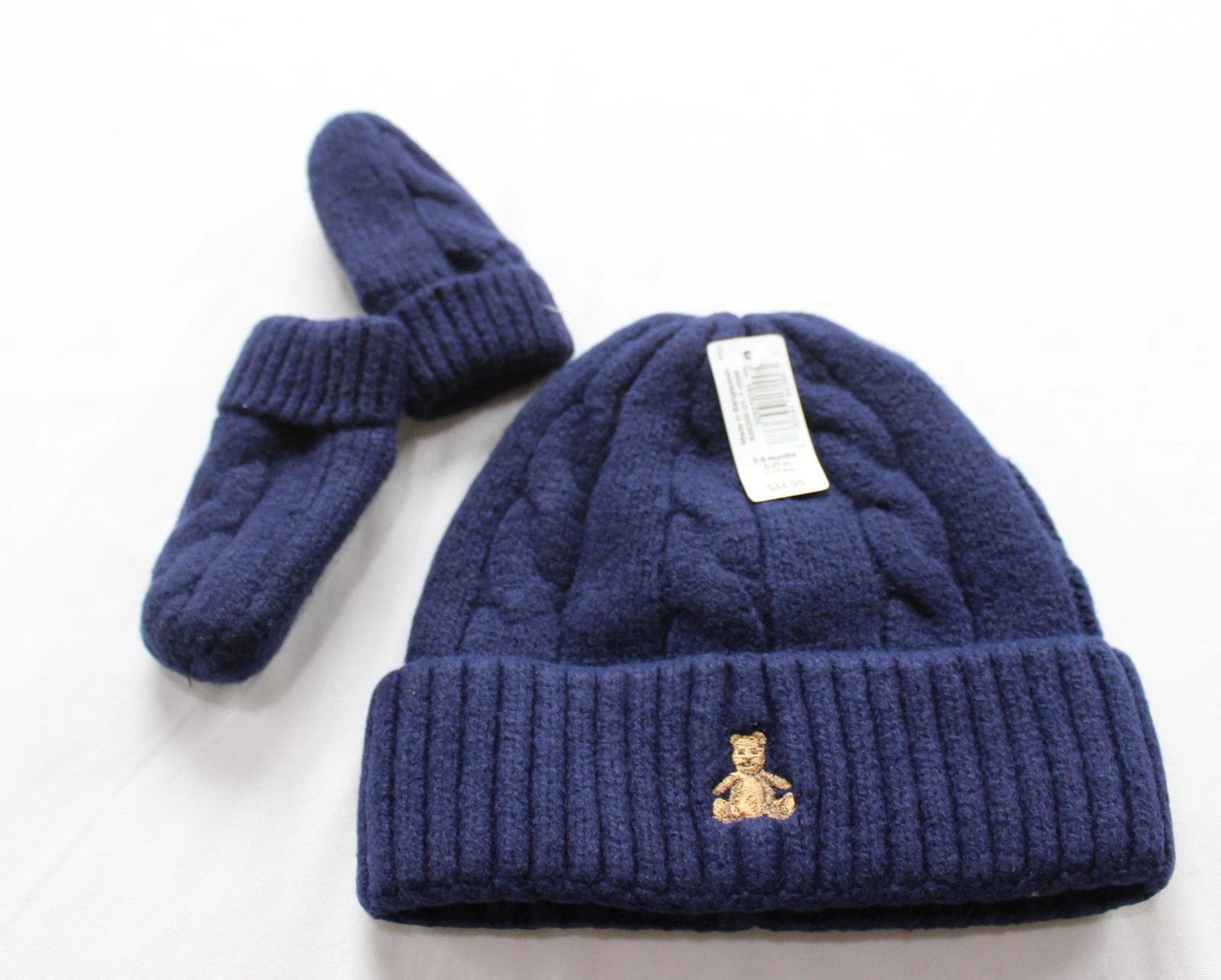 Gap Babys CashSoft Cable-Knit Beanie & Mittens Set NC3 Dark Night Blue Size 0-6M
Opens in a new wind