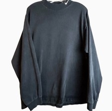 VTG Nike T-Shirt Men’s Size L Black Mock Neck Cotton Long Sleeve Made in USA 90s