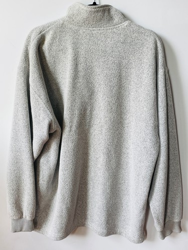 VTG ARCTIC CAT TERRY HEATHERED GRAY GREEN&RED LOGO 1/4 ZIP PULLOVER SWEATSHIRT*L - Picture 3 of 4