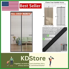Upgraded Fiberglass Magnetic Screen Door, 38"x81" - Perfect Insect Protection!