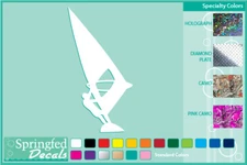 WINDSURFER Silhouette cut vinyl decal #1 Windsurfing Wind Surfing Sticker