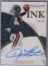 2015 DOUG FLUTIE PANINI IMMACULATE INK AUTOGRAPH SP 60/99 BEARS