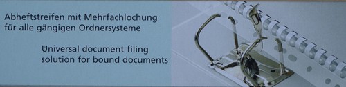 RENZ Abheftstreifen DIN A4, für 21 Ringe; US-Teilung - Bild 7 von 7