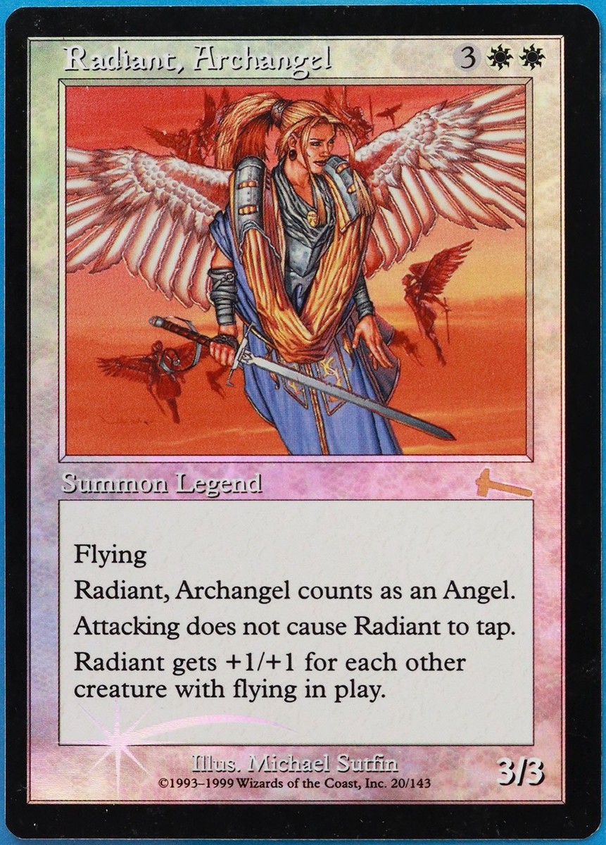 Radiant, Archangel FOIL Urza's Legacy PLD (Rare Reserved List MTG