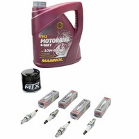 Inspektion FüR Honda VFR 800 V-TEC RC46 2002-2013 ÖL Set 4L ÖLfilter ZüNdkerzen