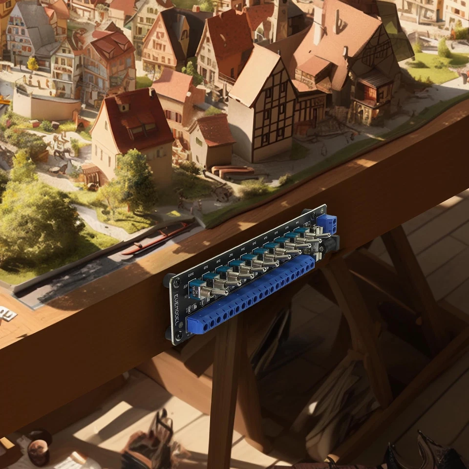 Evemodel 3V-24V DC Individual Toggle Switch Power Distribution Module 10 Channel - Image 4 of 4