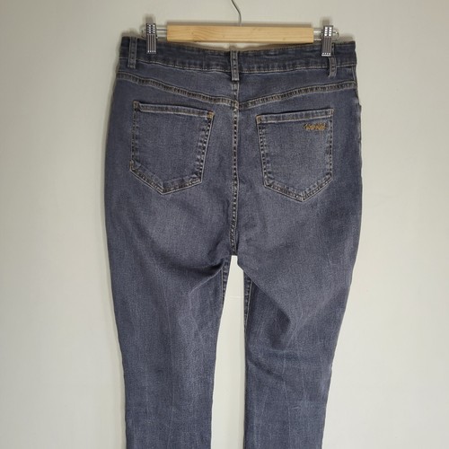 Pantalones de mezclilla para mujer Weird Fish negros carbón usar el fin de semana talla 12L W32 L32 - Imagen 7 de 15