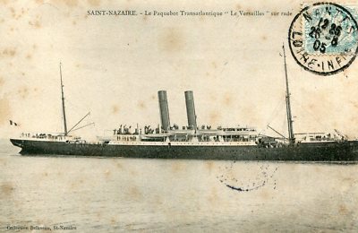 Karte SAINT NAZAIRE Le Paquebot Transatlantique Le Versailles sur rade