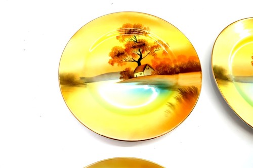6 Vintage NORITAKE TREE IN THE MEADOW 8 5/8" Luncheon Plates ~ EXCELLENT - Picture 4 of 10