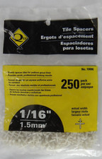 QEP Tile Spacers No. 10006, Package 250 Count, 1/16" 1.5mm Tile Installation