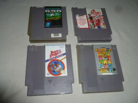 NINTENDO NES GAME LOT BASES LOADED II DOUBLE DRIBBLE KINGS OF BEACH HOOPS TRACK
