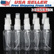 30/60ML Travel Spray Bottle Plastic Transparent Perfume Empty Atomizer USA