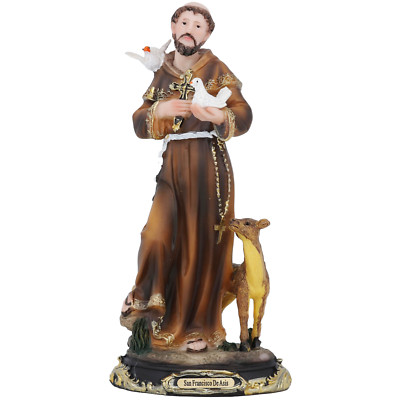 San Francisco De Asis 9'' Patrono De Los Animales Religious Figure