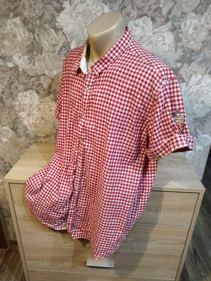 Stocker Point Camisa Hombre Rojo Blanco Talla 4XL Cuadros Foto 2 de 4