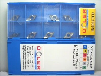 10 STK DCGT 070202-AL K10 BEARBEITUNG VON ALU UND KUNSTSTOFFE WENDEPLATTEN - Bild 1 von 2