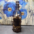 EPIC Decorative Cork Holder Wine Bottle shaped Metal 14" tall Bronze Finish