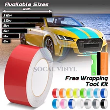 Gloss Color Racing Stripes Vinyl Wrap For Audi TT Stripe Sticker Decal 10FT/20FT