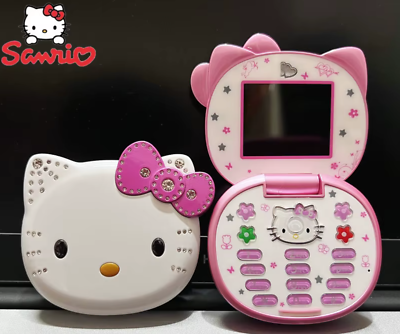 Hello Kitty Flip Phone Kawaii 2025 - Sanrio Cartoon Kids Phone 4G