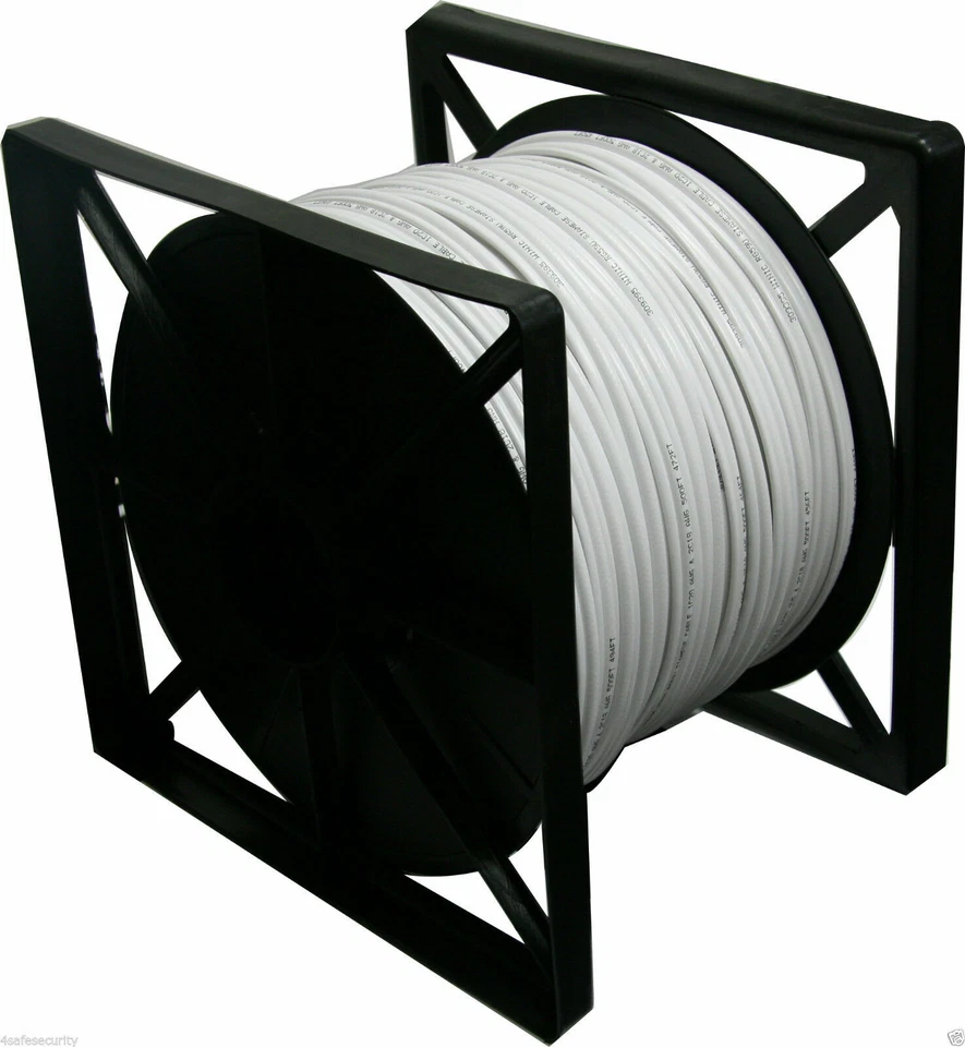 500英尺RG-59 CCTV暹罗电缆18/2AWG电线黑色/白色  — 第 4/4 张图片