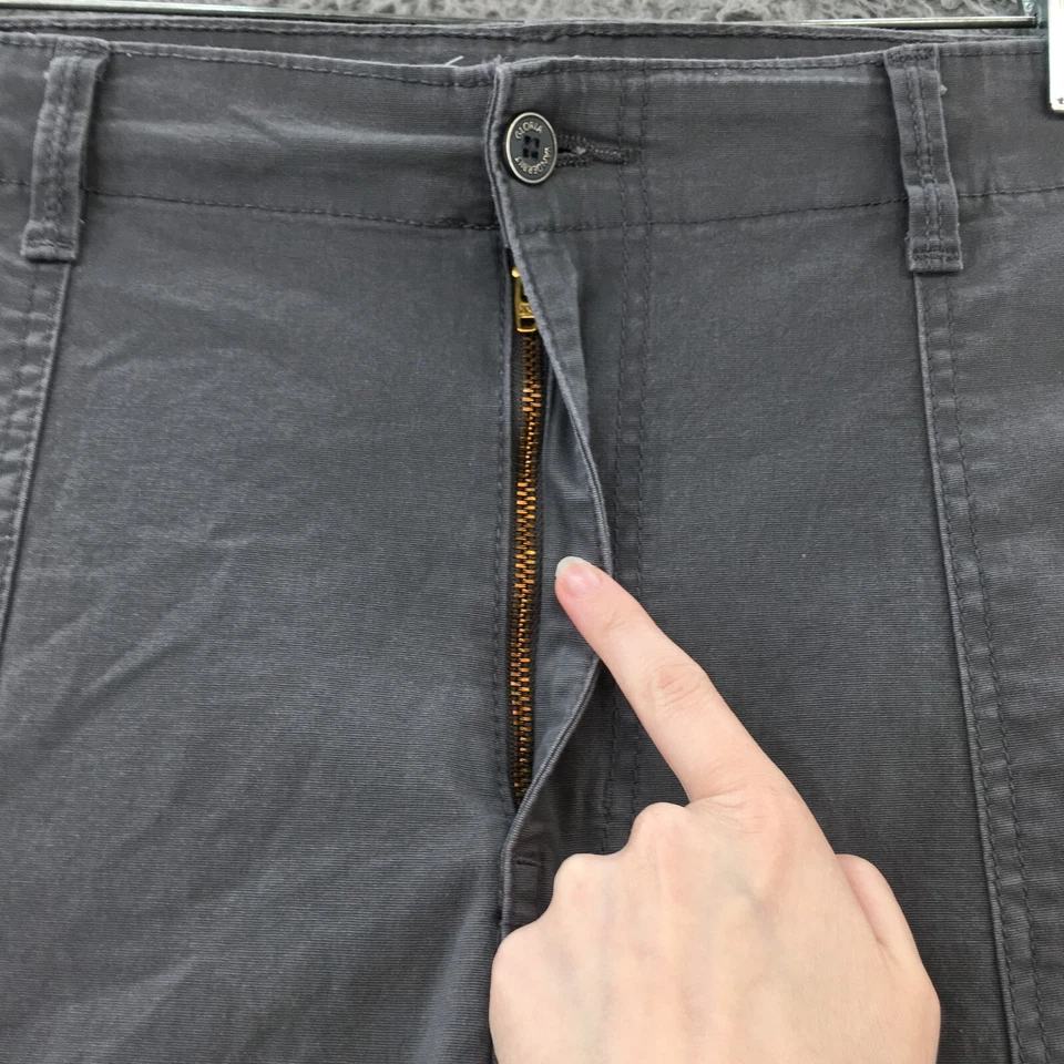 Pantalones de pierna cónica Gloria Vanderbilt para mujer 16 gris tiro alto efecto adelgazante Foto 3 de 4