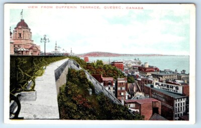 View from Dufferin Terrace QUEBEC PQ Canada Postcard