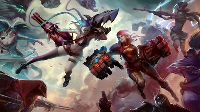 League of Legends jinx sona vi video game art girls pc playmat gaming mat