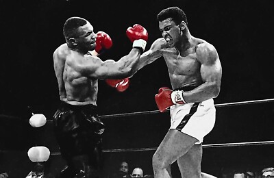 Mike Tyson vs Muhammad Ali Fight Poster Framed Art Boxing