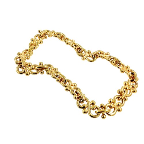 Vintage Erwin Pearl Runway Chain Necklace 16 in Gold Plated Choker Collar 70s - Picture 4 of 15