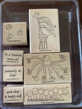 Stampin Up CELEBRATE IN STYLE Stamp Set of 7  Bonus Card