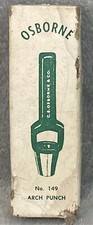 5/8" BC.S. Osborne Co. Arch Punch No. 149 Round Hole Punch With Original Box