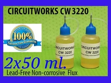 100 ml. / ( 2 X 50 ml.)  CIRCUITWORKS CW3220 NO CLEAN SOLDERING  FLUX