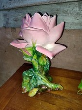 Beau vase à la rose en barbotine signé Delphin MASSIER VALLAURIS C.1890 XIXème