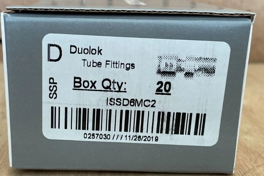 (20 Lot) 3/8 Tube x 1/8 MNPT 316ss Straight Male Fitting SSP ISSD6MC2 - Image 3 of 3