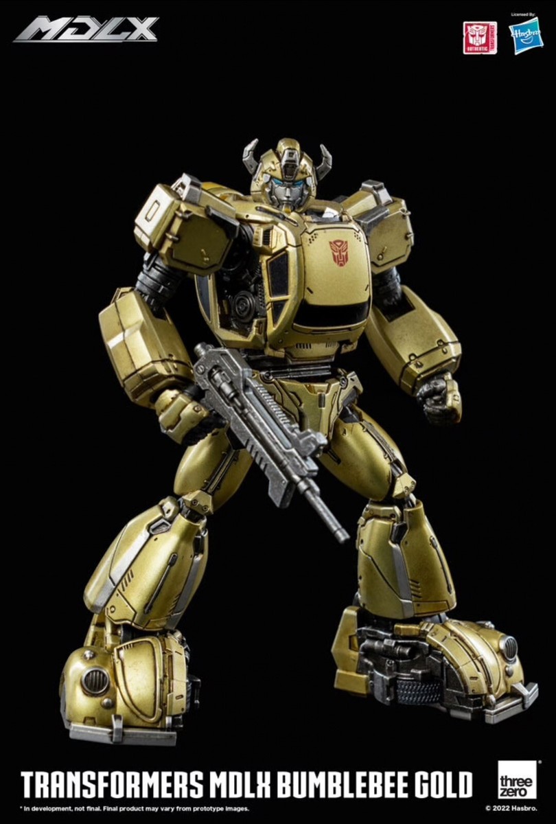 ThreeZero Transformers Bumblebee MDLX Gold Limited Edition Figure