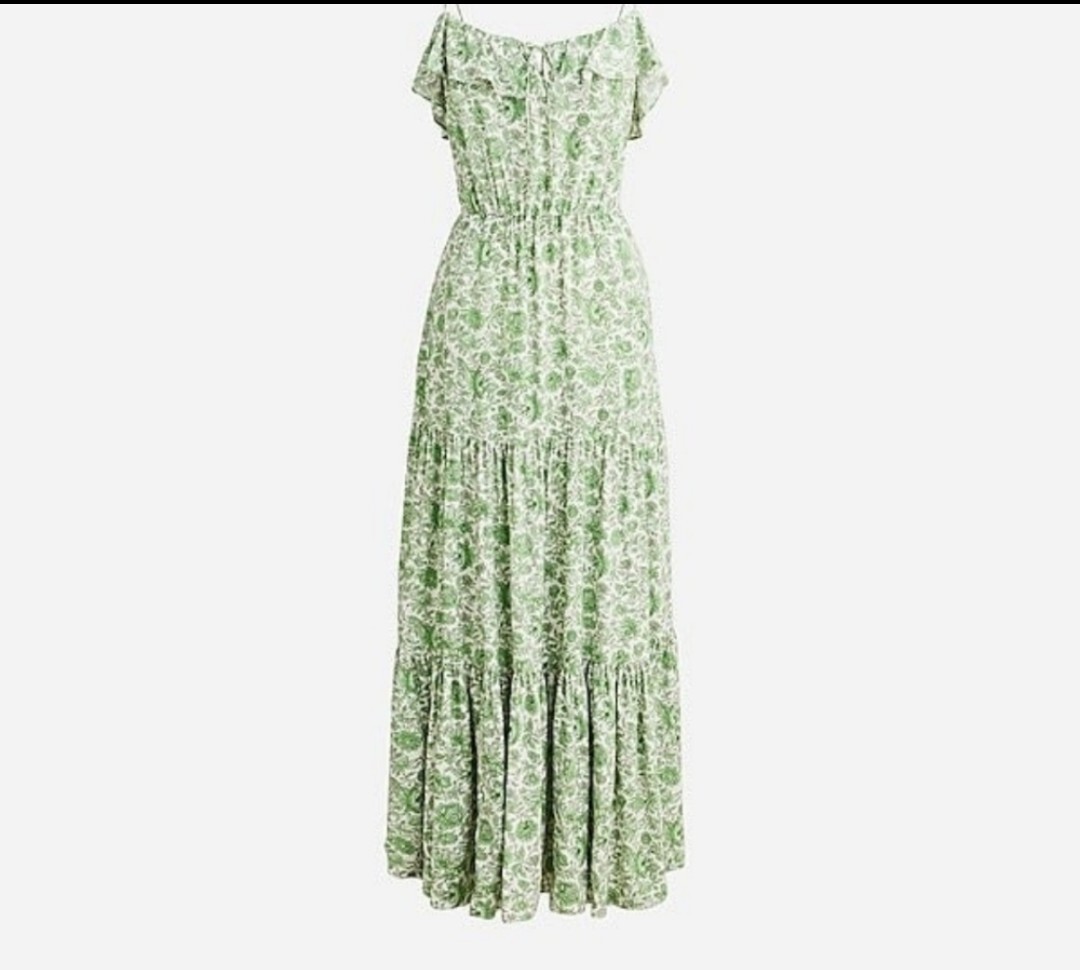 chinese dress ladies J Crew women's tiered ruffle maxi dress XXS – Makenna's Threads main image 1