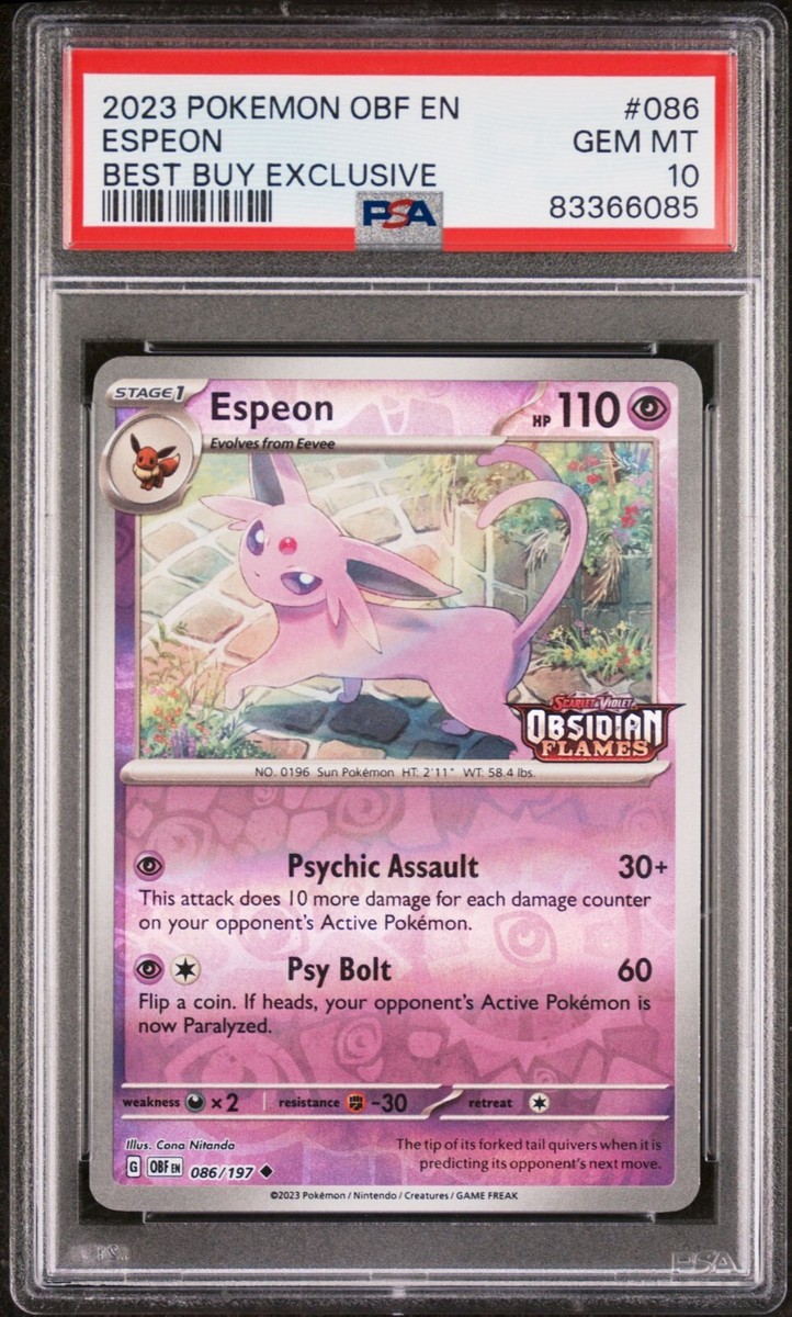 2023 POKEMON OBF EN-OBSIDIAN FLAMES 086 ESPEON BEST BUY EXCLUSIVE