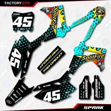 Cyan Spark Racing Graphics Kit fits Honda CRF450R 13-16 Crf 450 Crf450
