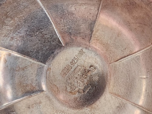 Jarrón pedistal vintage Sterling Maciel patrón floral deslustrado más de 2 lb esterlina - Imagen 5 de 7