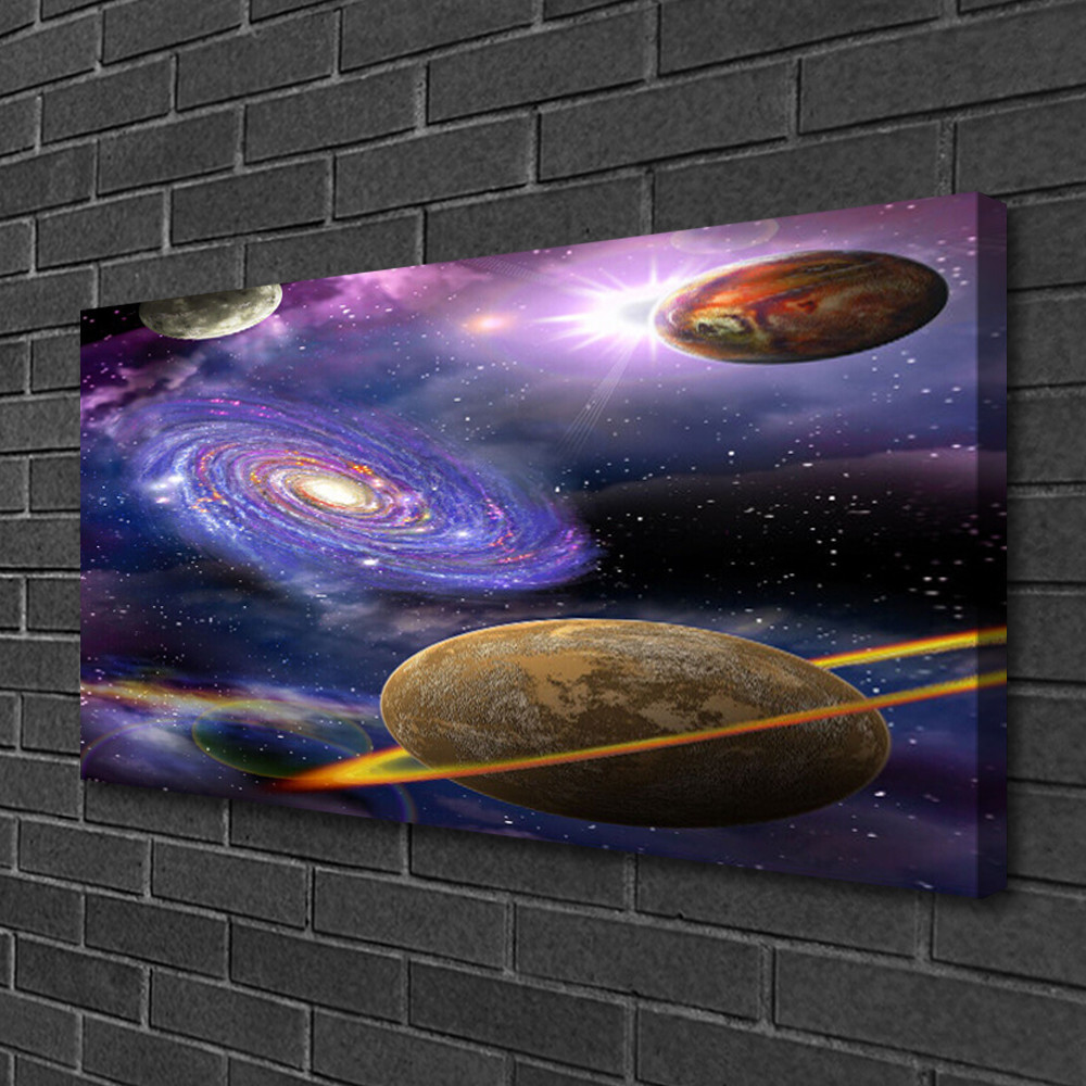 Image tableau impression 100x50 univers pour grand mur de salon moderne