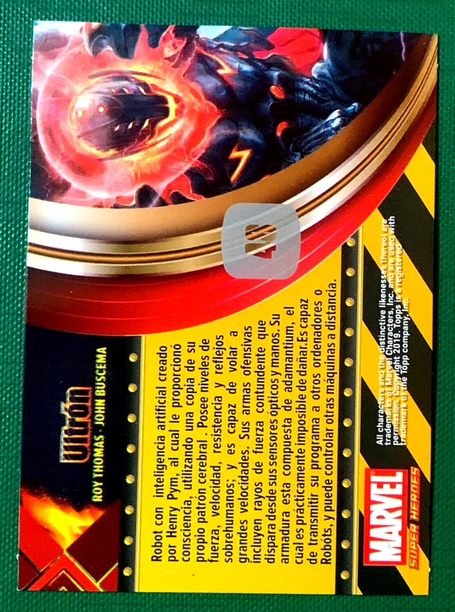 MARVEL SUPER HEROES Card PERU 2019 #048 ULTRON The Avengers | eBay